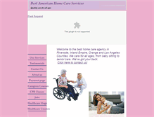 Tablet Screenshot of bestamericanhomecare.com